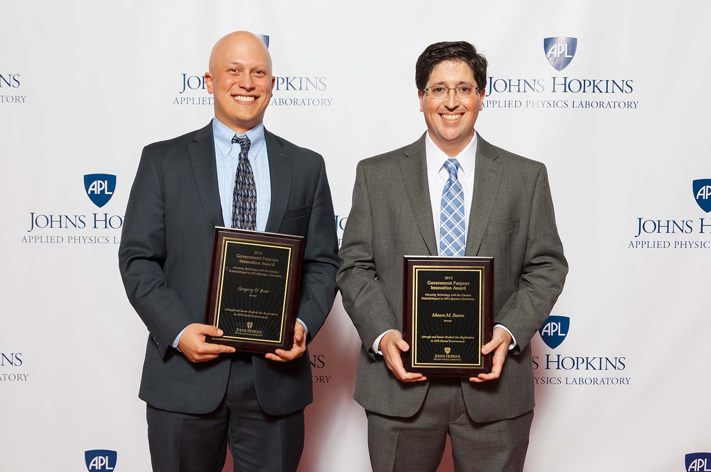 Pictured, from left to right, are Gregory Barr and Mason Baron.