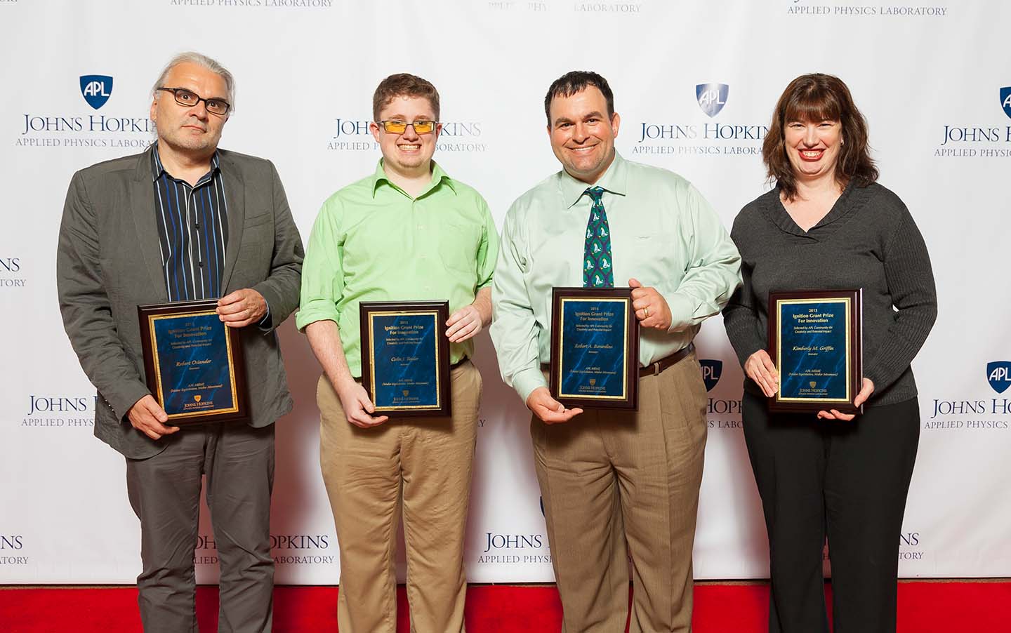 Pictured, from left to right, are Robert Osiander, Colin Taylor, Robert Berardino and Kimberly Griffin.