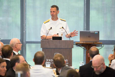 Adm. John Richardson, USN, Chief of Naval Operations, addresses STS 2016 attendees.