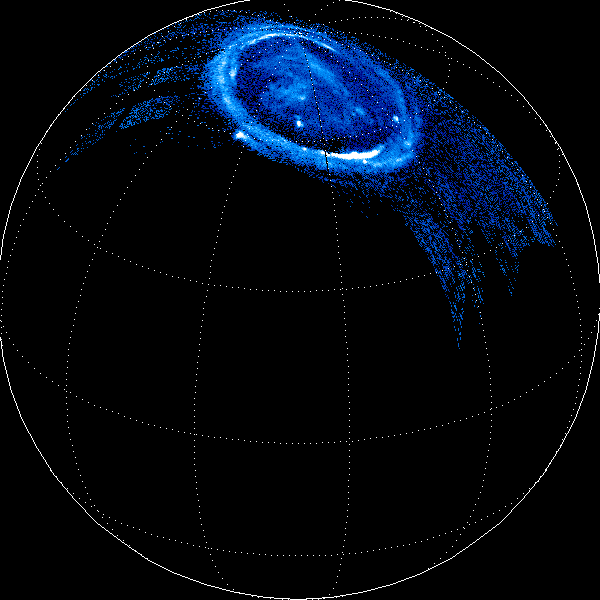 Reconstructed view of Jupiter’s northern lights