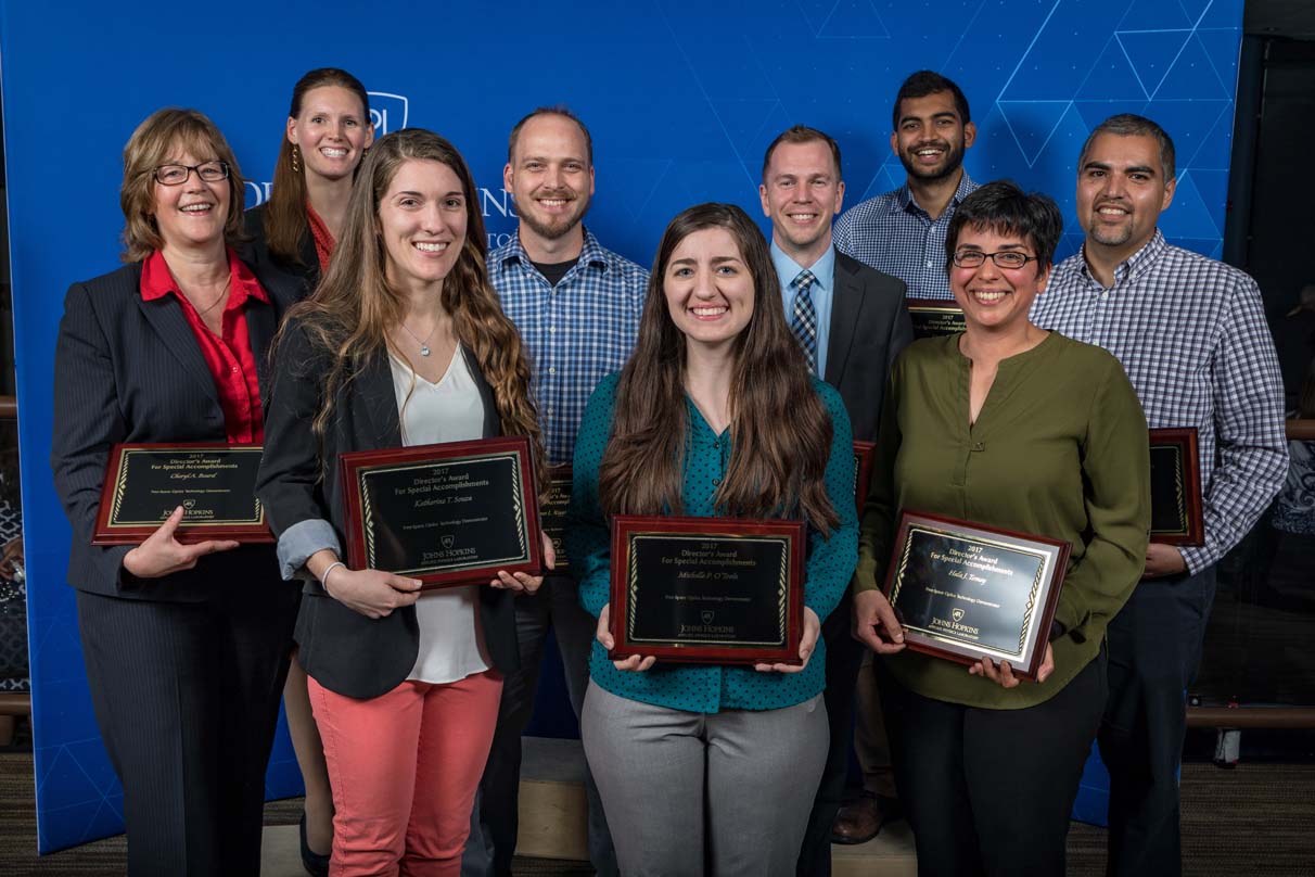 Back row from left to right are Cheryl Beard, Kathleen Perrino, James Riggins, Dustin Nicholes, Krunal Patel and Juan Juarez. Front row from left to right are Katie Souza, Michelle O’Toole and Hala Tomey. 