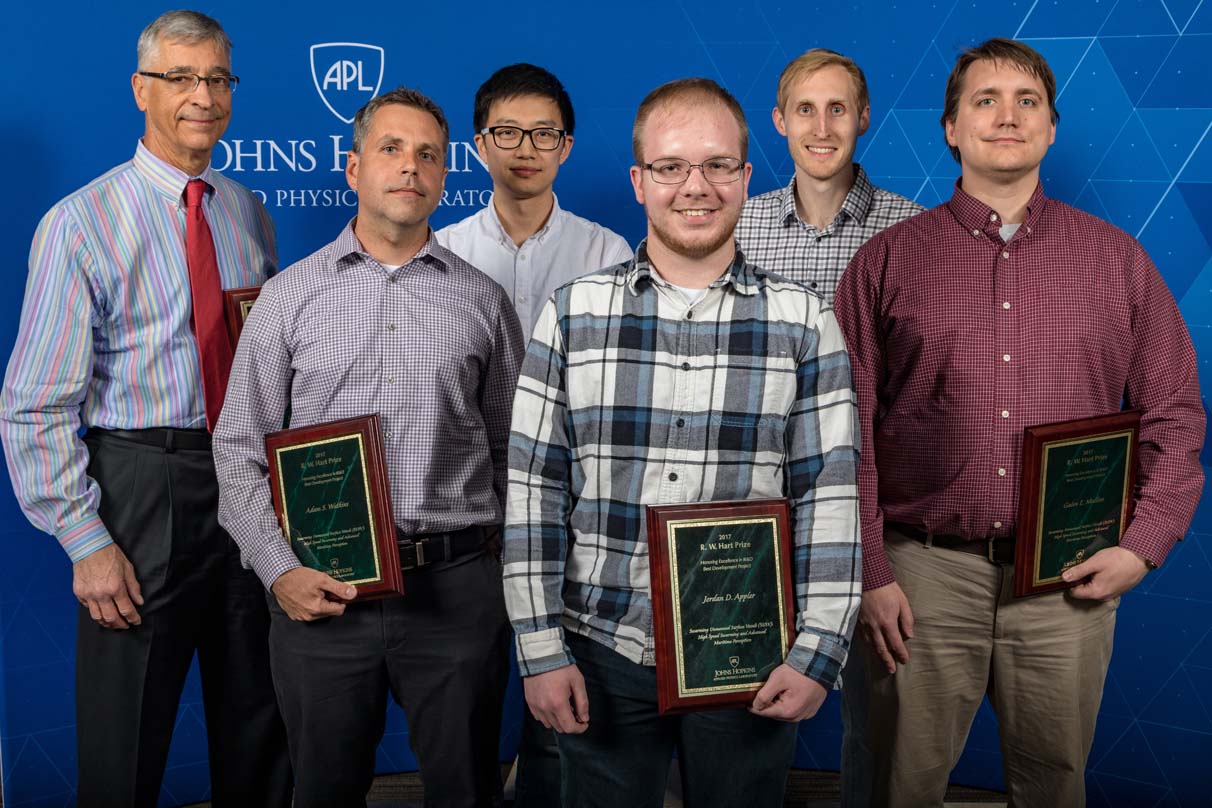 Back row from left to right are James Horris, Da Xu and Michael Hannan. Front row from left to right are Adam Watkins, Jordan Appler and Galen Mullins.