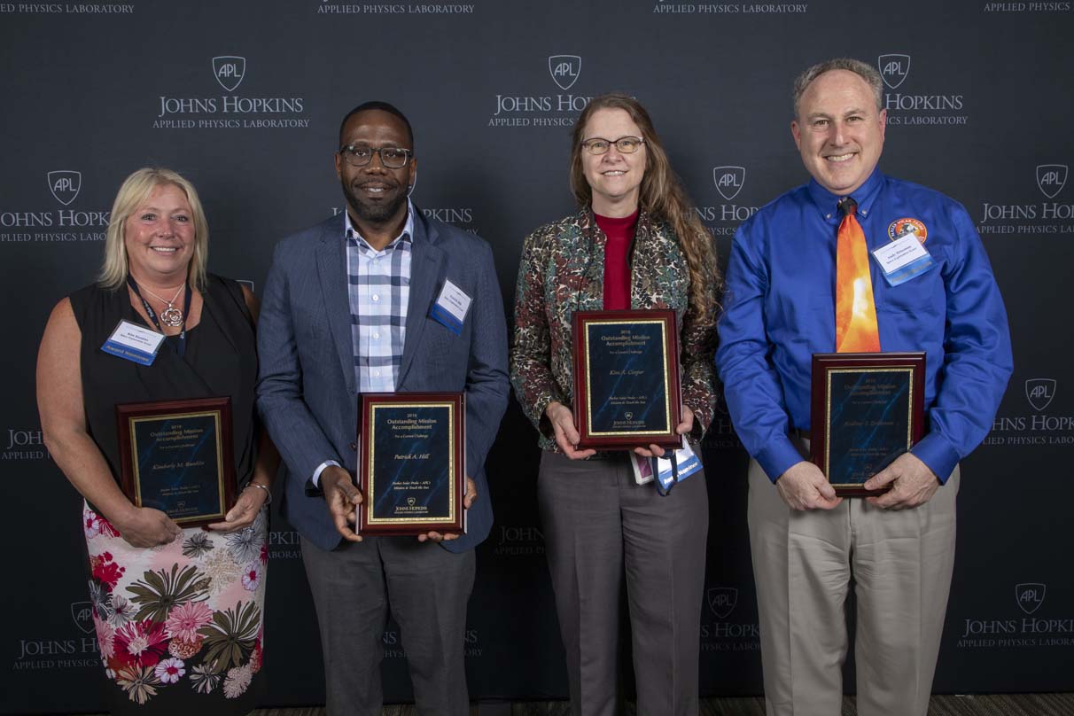 From left to right are Kimberly M. Runkles, Patrick A. Hill, Kim A. Cooper and Andrew S. Driesman