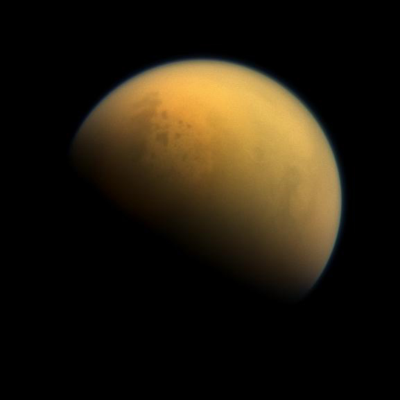 Saturn’s moon Titan is the only moon in the solar system to have a dense, planet-like atmosphere and the only other world known to have existing rivers, lakes and seas (seen as dark spots, top left, in this image from NASA’s Cassini-Huygens mission). Lorenz, who has spent much of his career studying Titan, is a leading authority on the subject.