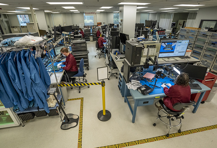 Technicians on APL electrical assembly team