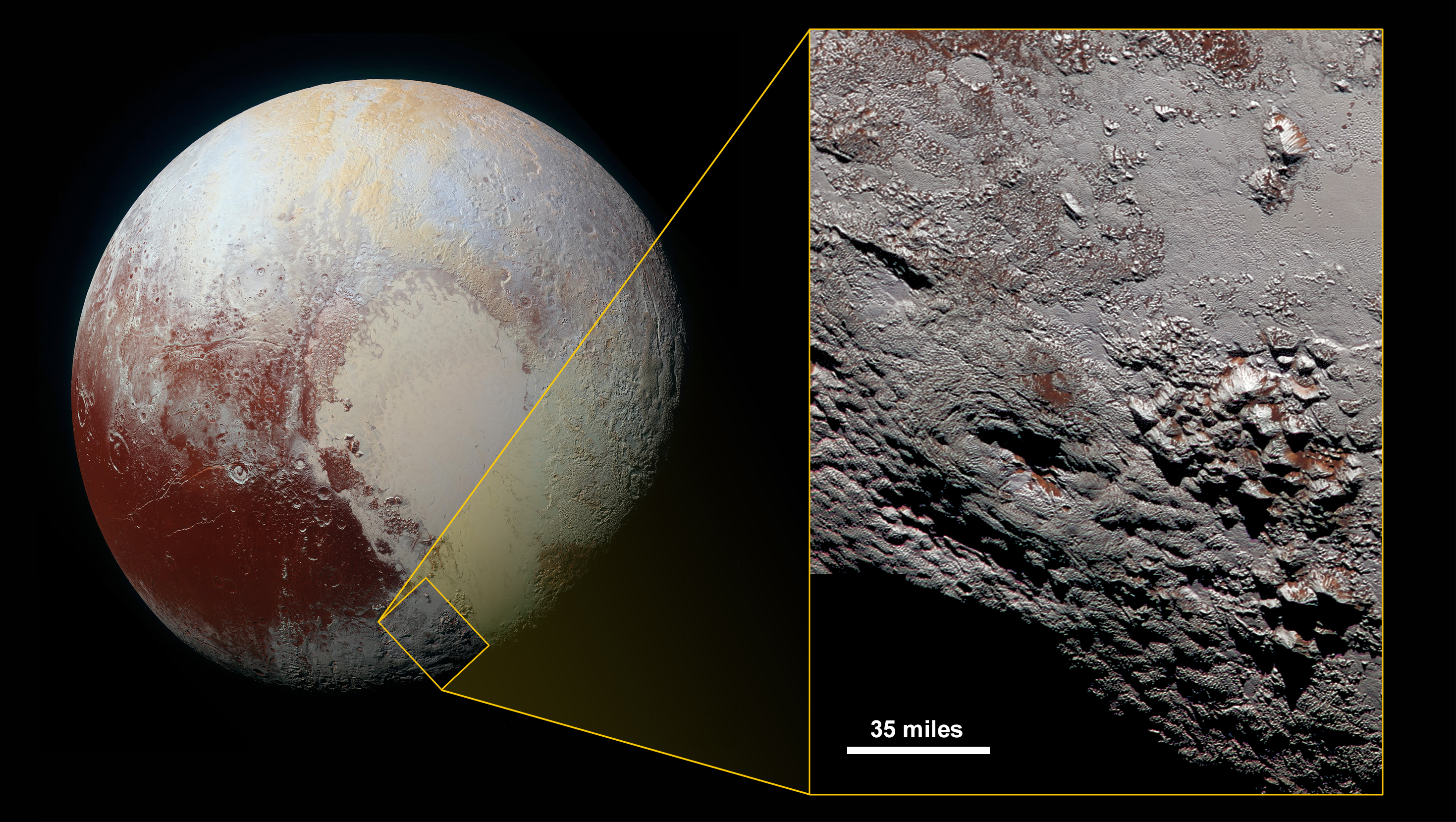 Close-up view of Wright Mons