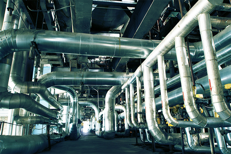 The interior of a water treatment facility, one of the many industrial control systems MOSAICS can protect