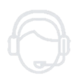 Person wearing a phone headset
